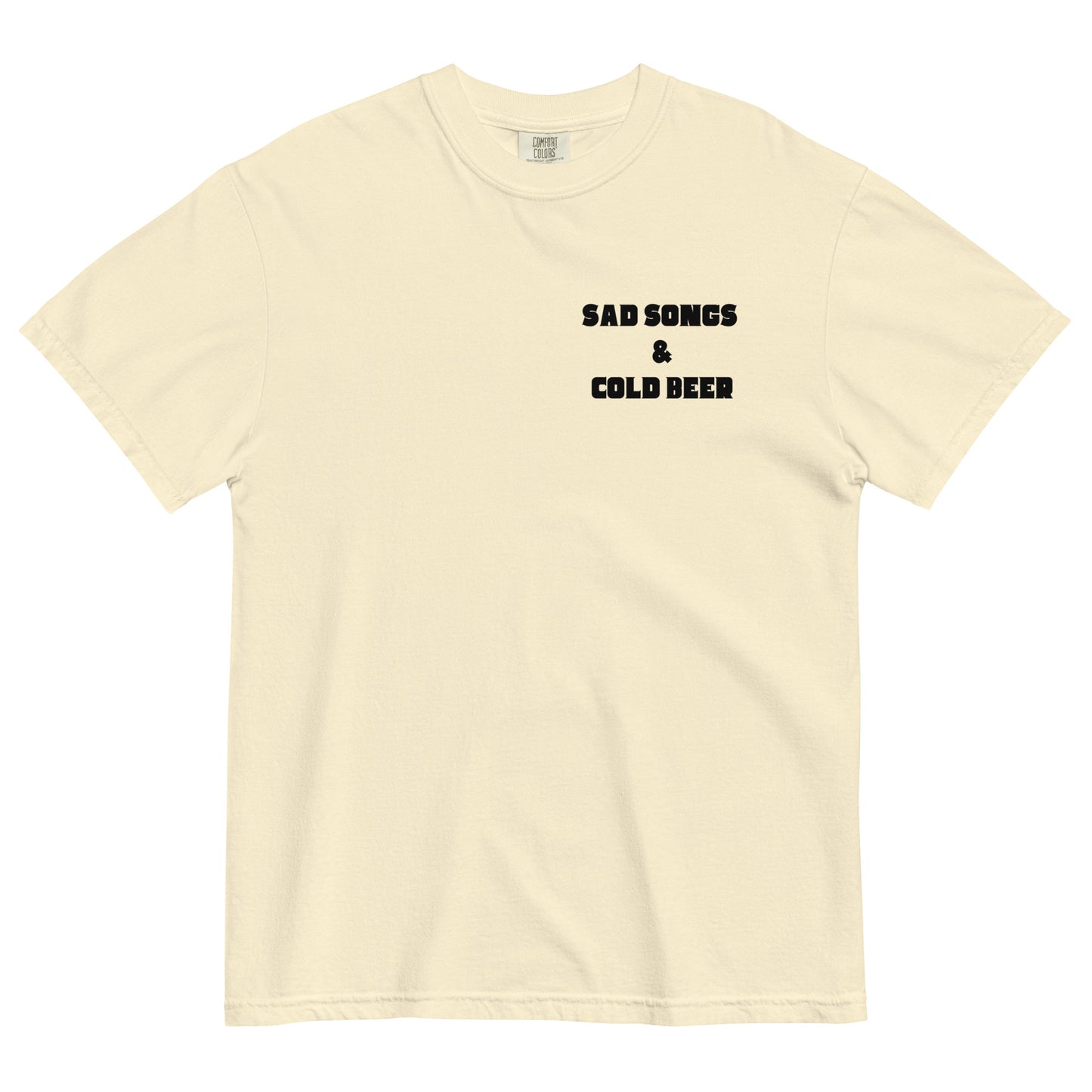 Josh Adrian Music - Cold Beer and Sad Songs Comfort Colors t-shirt